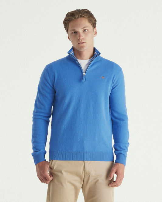 Superfine Lambswool Half-Zip Sweater