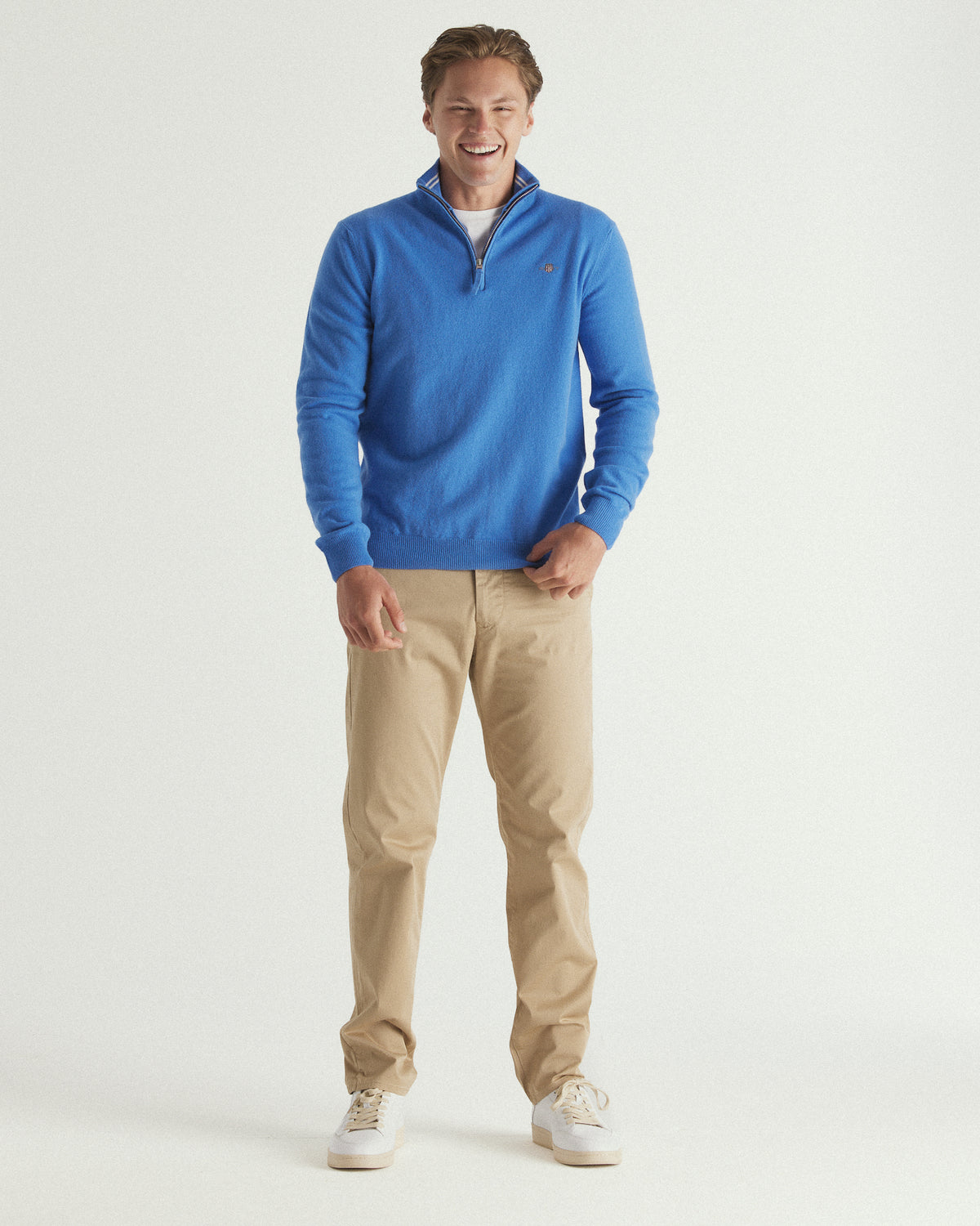 Superfine Lambswool Half-Zip Sweater