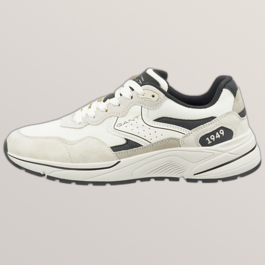 BEIGE/BLACK, Jaybro Nubuck Nylon Sneakers BY GANT AU.