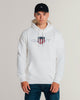 EGGSHELL, Shield Hoodie, FRONT-VIEW BY GANT AU.