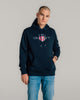 EVENING BLUE, Shield Hoodie, FRONT-VIEW BY GANT AU.