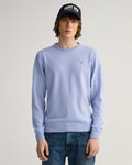 LAKE BLUE MEL, SUPERFINE LAMBSWOOL CREW BY GANT AU.